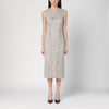 P.A.R.O.S.H. Light grey lace midi dress