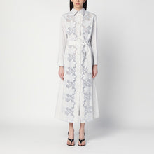  P.A.R.O.S.H. Light grey shirt dress with embroidery