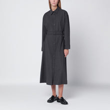  P.A.R.O.S.H. Anthracite grey belted shirt dress