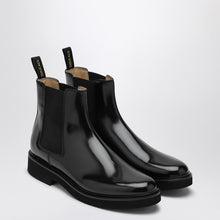  Doucal''s Black leather Beatles ankle boot