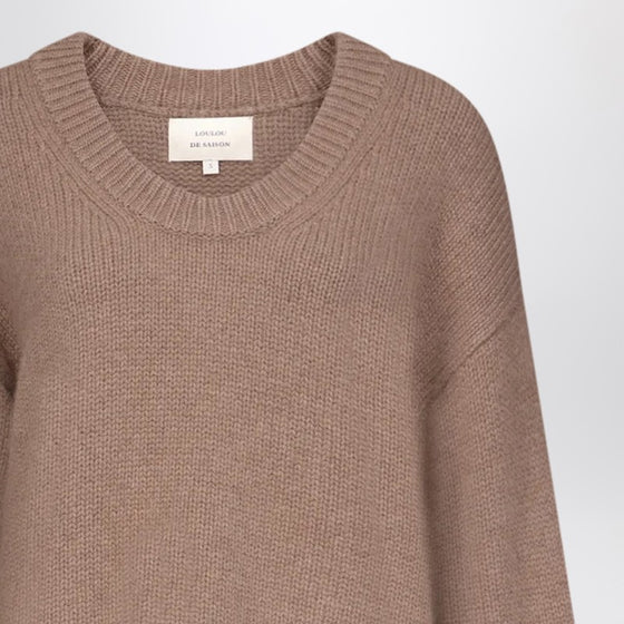 LouLou De Saison Derry taupe melange cashmere sweater