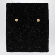  Balmain Black tweed miniskirt with buttons