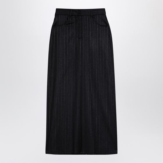 DEPARTMENT 5 Grey pinstripe wool-blend skirt
