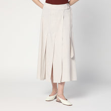  DEPARTMENT 5 Traxs grey mélange skirt in linen blend