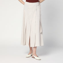  DEPARTMENT 5 Traxs grey mélange skirt in linen blend