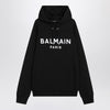 Balmain Black cotton hoodie with logo