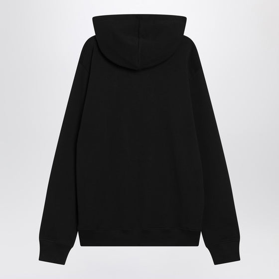 Balmain Black cotton hoodie with logo