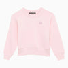 Acne Studios Crew-neck light pink cotton sweatshirt
