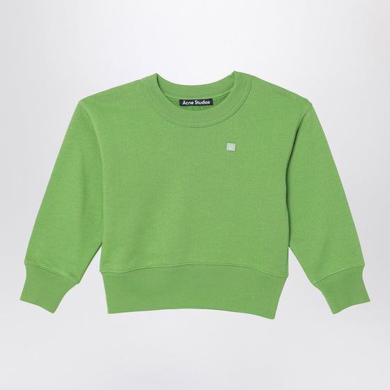 Acne Studios Green sweatshirt with small logo patch