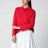 FLORE FLORE Red Diana Organic Cotton Polo Shirt
