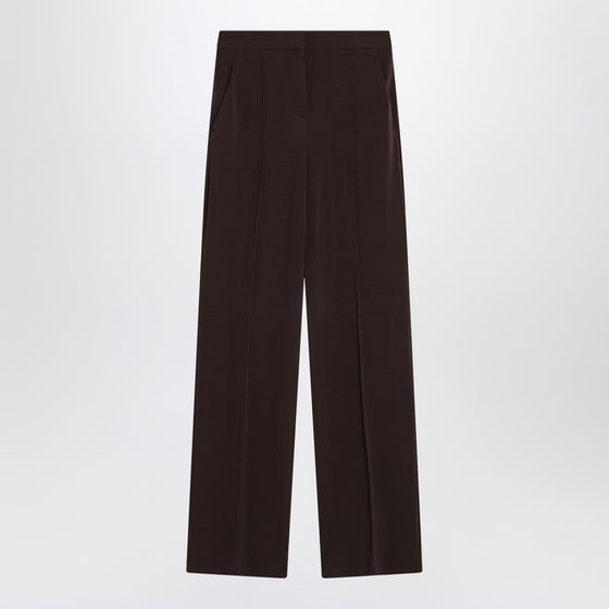 Max Mara Coffee-coloured viscose trousers