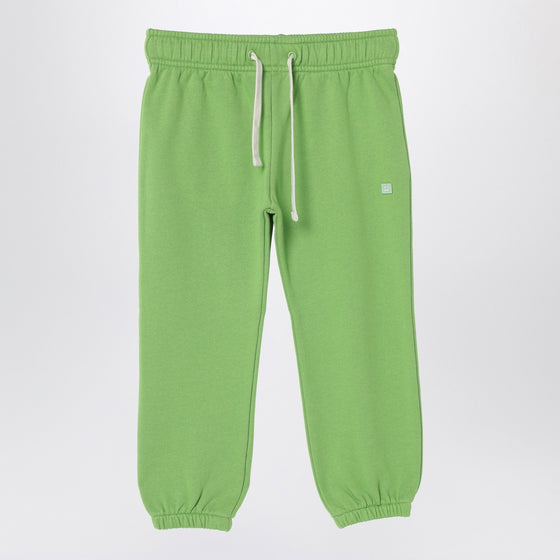 Acne Studios Green jogging trousers with small logo patch