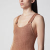 Hunza G. HUNZA G Domino Metallic Cocoa one-piece swimsuit