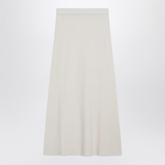 Max Mara Ivory skirt in stretch cashmere knit