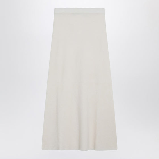 Max Mara Ivory skirt in stretch cashmere knit