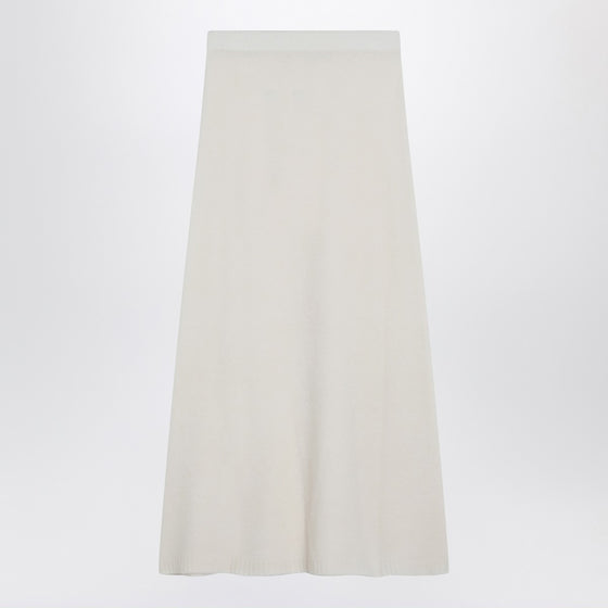 Max Mara Ivory skirt in stretch cashmere knit