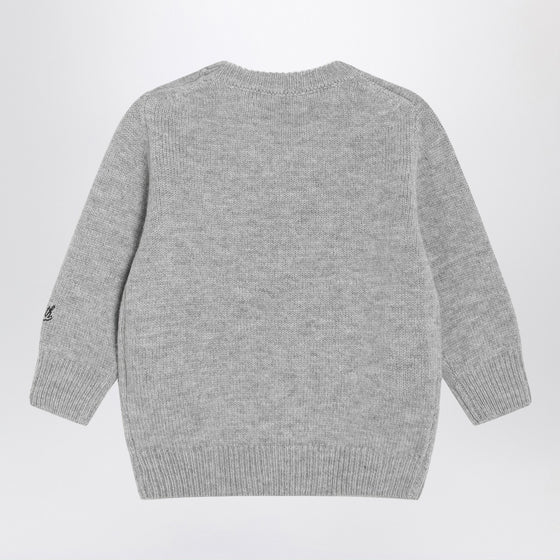 MC2 Saint Barth Grey wool-blend sweater with Woodstock