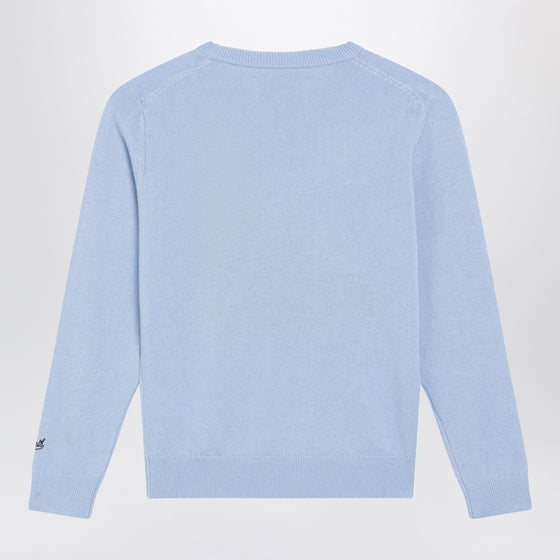 MC2 Saint Barth Light blue wool-blend sweater with Snoopy