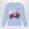 MC2 Saint Barth Light blue wool-blend sweater with Snoopy
