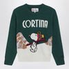MC2 Saint Barth Green wool-blend sweater with Snoopy Cortina