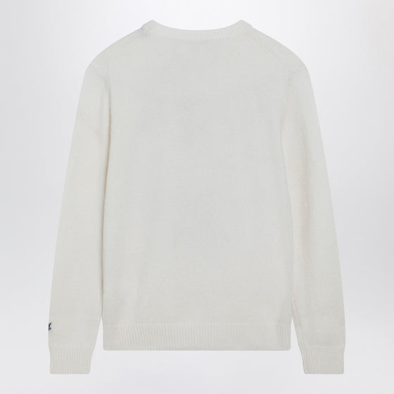 MC2 Saint Barth White wool-blend sweater with Cortina embroidery