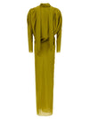 Balmain Draped Silk Dress With Knot