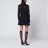 Patou Black mini dress with buckle collar