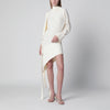 Francesco Murano White asymmetric silk-blend dress