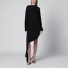 Francesco Murano Black asymmetric silk-blend dress