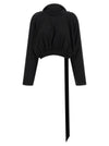 Drkshdw Cropped Hooded Top Long Sleeve Sweater