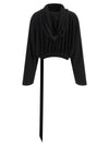 Drkshdw Cropped Hooded Top Long Sleeve Sweater