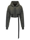 Drkshdw Hooded Cropped Flight Bomber Jacket