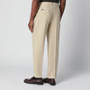 Santaniello Écru trousers in cotton and linen