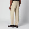 Santaniello Écru trousers in cotton and linen