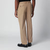 Santaniello Beige trousers in cotton