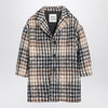 Douuod Hazelnut-coloured checked coat