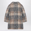Douuod Hazelnut-coloured checked coat