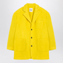  Douuod Yellow single-breasted coat in wool blend