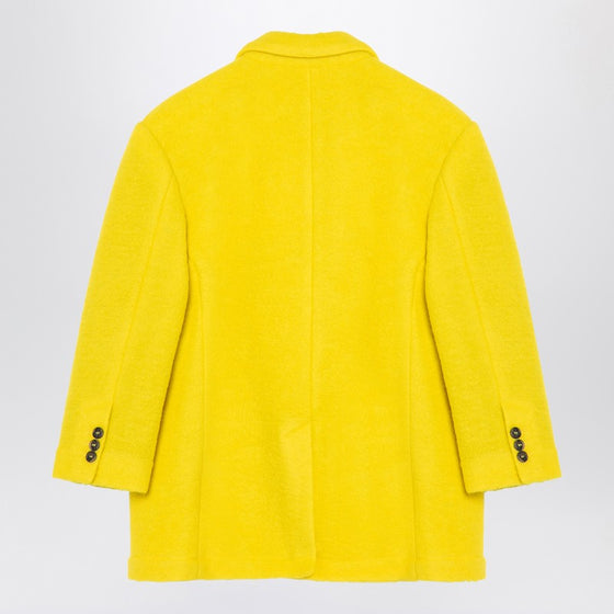 Douuod Yellow single-breasted coat in wool blend