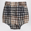 Douuod Camilla hazel-coloured checked shorts