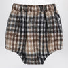 Douuod Camilla hazel-coloured checked shorts