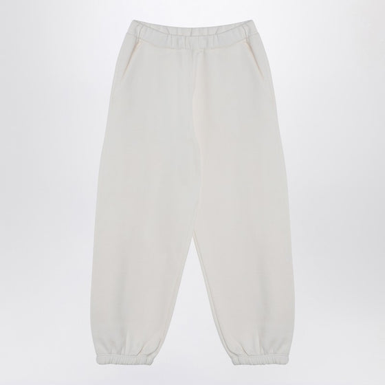 Douuod Ivory cotton-blend jogging trousers