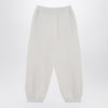 Douuod Ivory cotton-blend jogging trousers