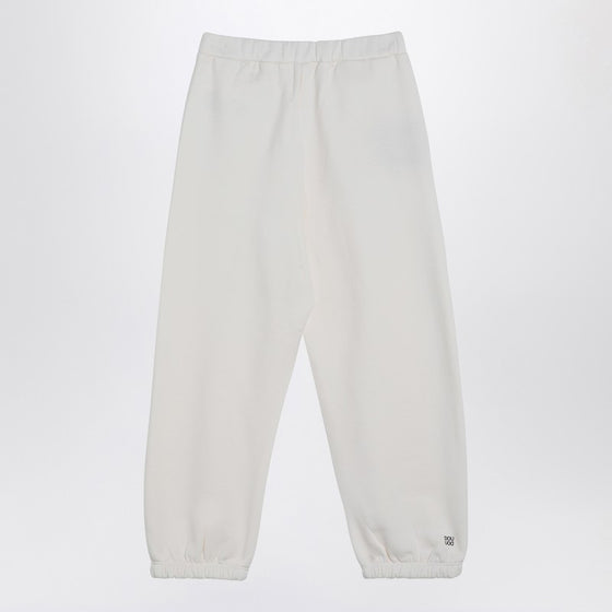 Douuod Ivory cotton-blend jogging trousers