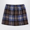 Douuod Grey/blue wool blend checked skirt