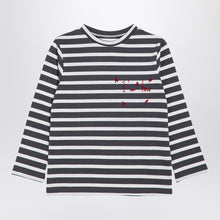  Douuod Grey/white striped cotton jersey