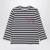 Douuod Grey/white striped cotton jersey
