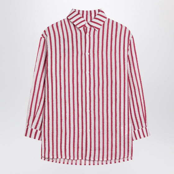 Douuod Striped shirt white/red in linen