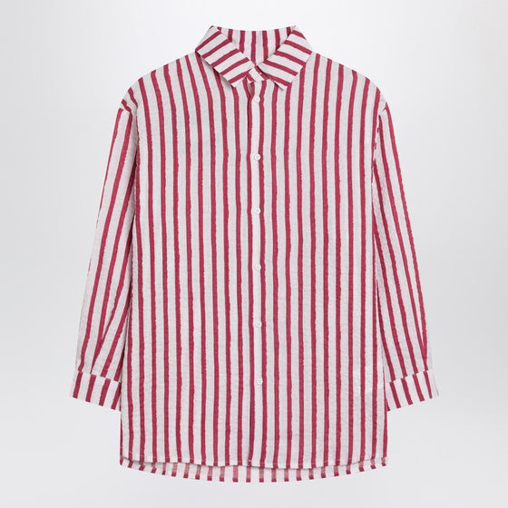 Douuod Striped shirt white/red in linen