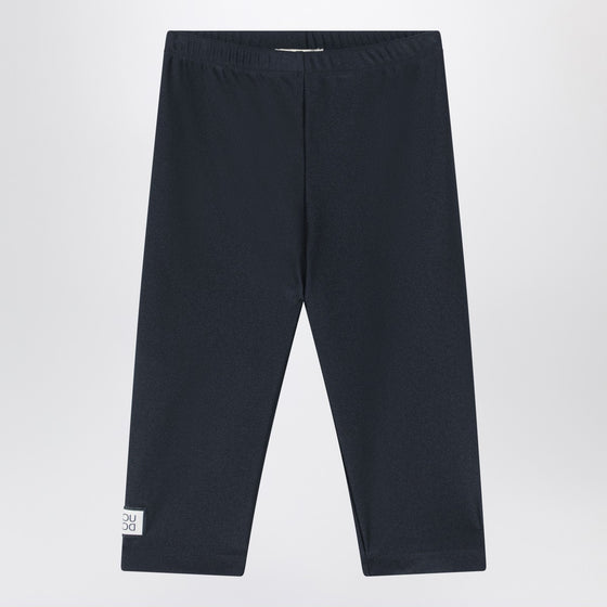 Douuod Black shiny nylon-blend leggings